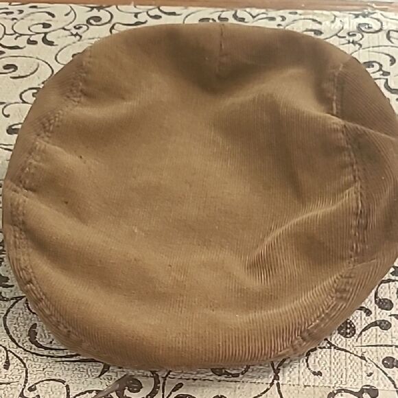 Brown Newsboy Corduroy Cap - Picture 1 of 5